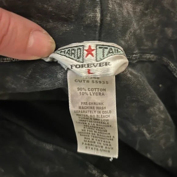 Hard Tail Forever Mineral Acid Wash Hippie Chick Flare Bell Bottom Leggings - Picture 4 of 12